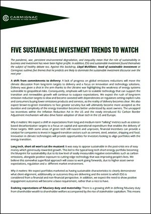 Whitepaper Carmignac - Five Sustainable Investment Trends to Watch