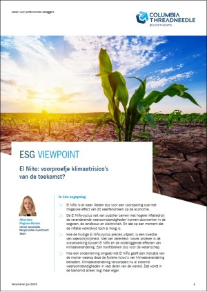 Whitepaper Columbia Threadneedle Investments - 485427_ESG Viewpoint El Nino - a taste of climate ris